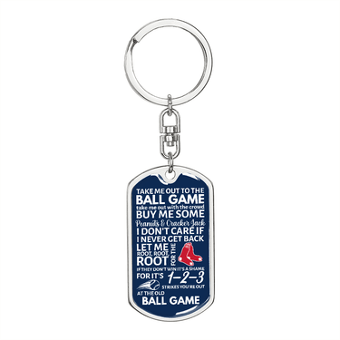 Ball Game Red Sox Keychain - Love You This Much